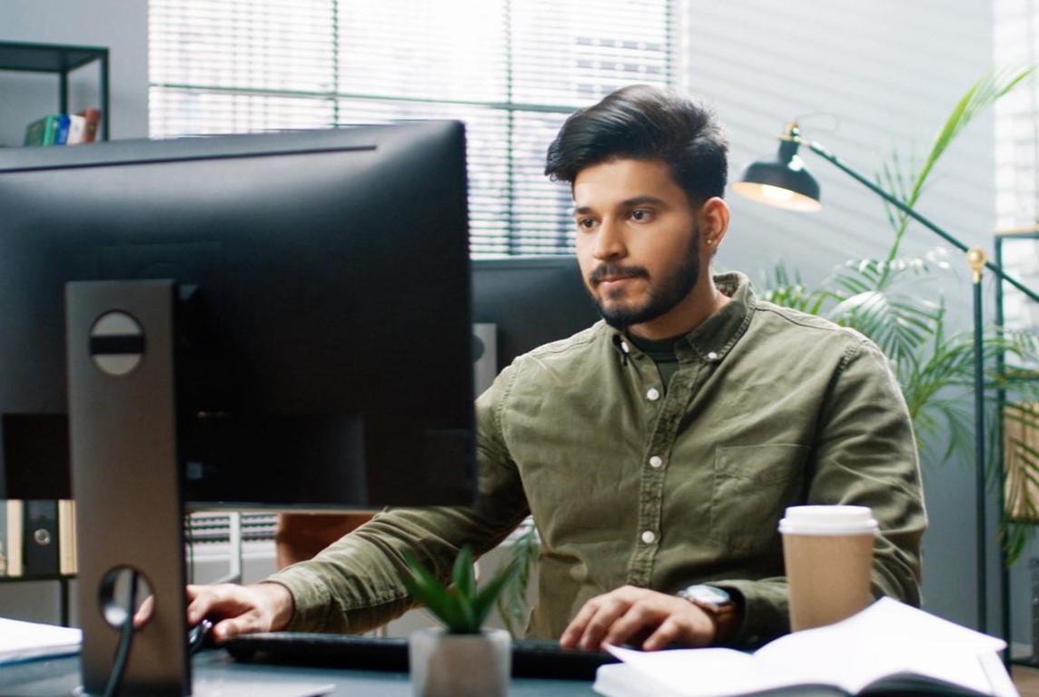 A practitioner at an engineering workstation